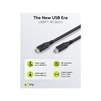 Produktbild för goobay - USB typ C-kabel - 24 pin USB-C till 24 pin USB-C - 50 cm