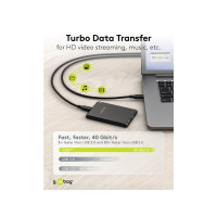 Produktbild för goobay - USB typ C-kabel - 24 pin USB-C till 24 pin USB-C - 50 cm