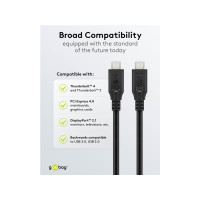 Produktbild för goobay - USB typ C-kabel - 24 pin USB-C till 24 pin USB-C - 50 cm