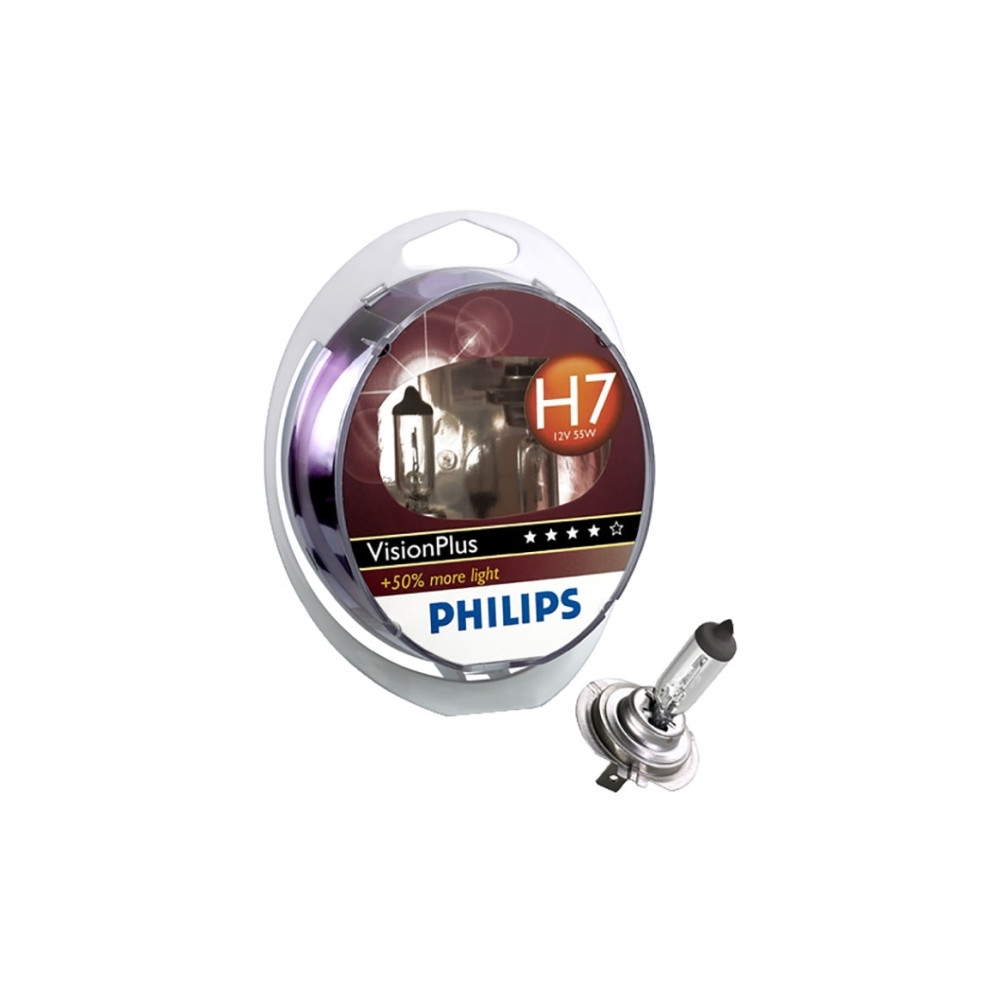 Produktbild för Philips Visionplus H7 55W 12V (+60%)