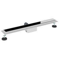 Produktbild för Duschavlopp med Glasöverdrag Svart 70 cm Rostfritt Stål 304