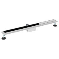 Produktbild för Duschavlopp med Glasöverdrag Svart 100 cm Rostfritt Stål 304