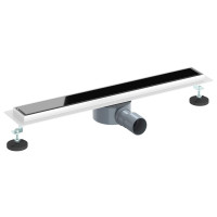 Produktbild för Duschavlopp med glaslock och 360° Sifon Svart 60 cm