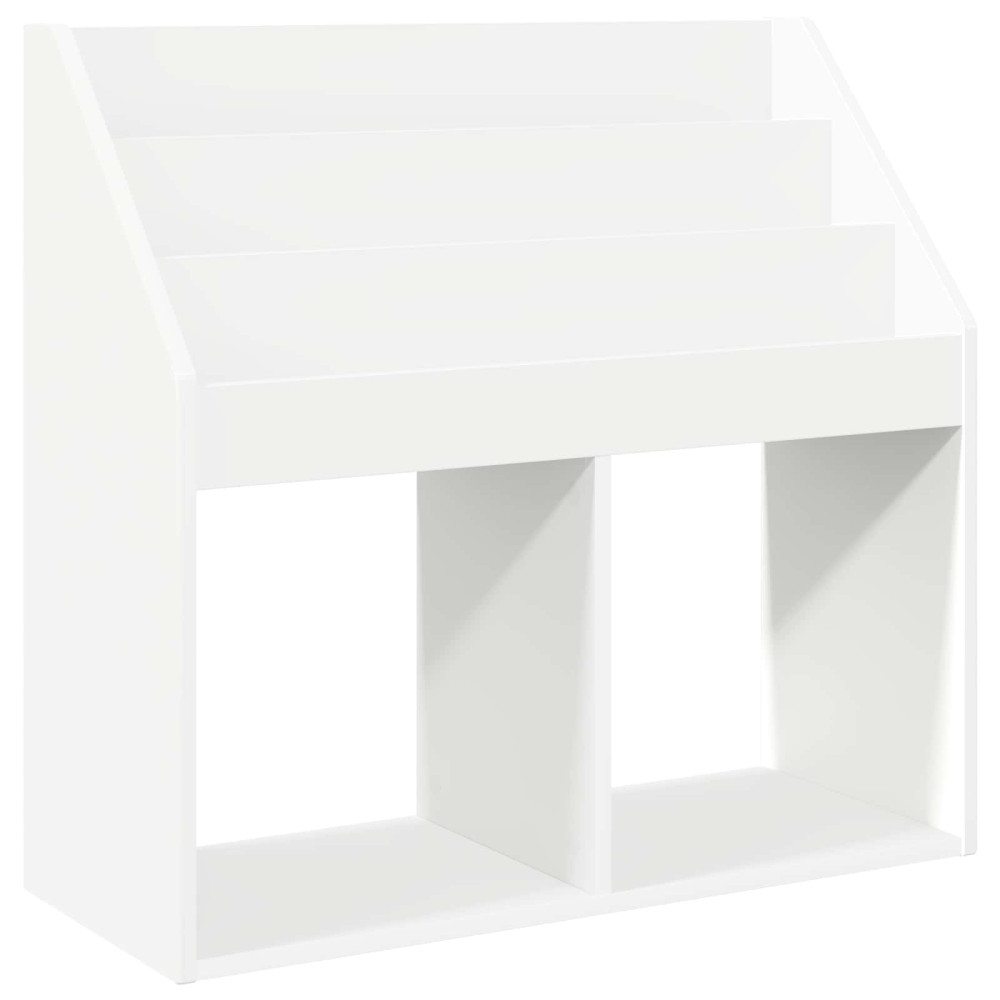 Produktbild för Barnbokhylla Vit 72,5 x 29,5 x 69 cm Konstruerat trä