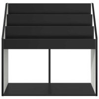Produktbild för Barnbokhylla Svart 72,5 x 29,5 x 69 cm Konstruerat trä