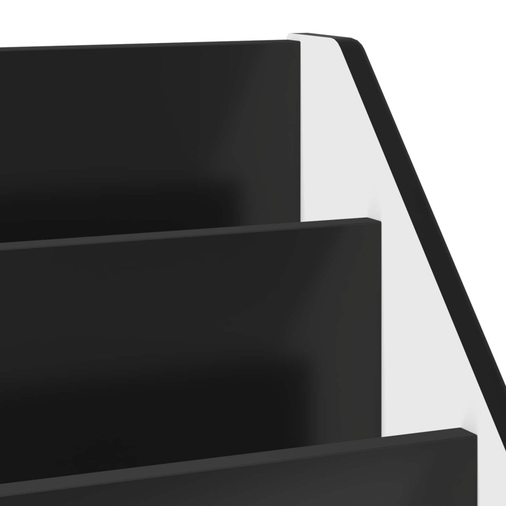 Produktbild för Barnbokhylla Svart 72,5 x 29,5 x 69 cm Konstruerat trä