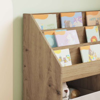 Produktbild för Barnbokhylla Artisan Ek 72,5 x 29,5 x 69 cm Konstruerat trä