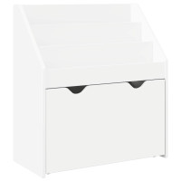 Produktbild för Barnbokhylla med låda Vit 60 x 29,5 x 69 cm Konstruerat trä