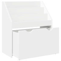 Produktbild för Barnbokhylla med låda Vit 60 x 29,5 x 69 cm Konstruerat trä