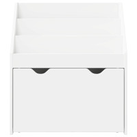Produktbild för Barnbokhylla med låda Vit 60 x 29,5 x 69 cm Konstruerat trä