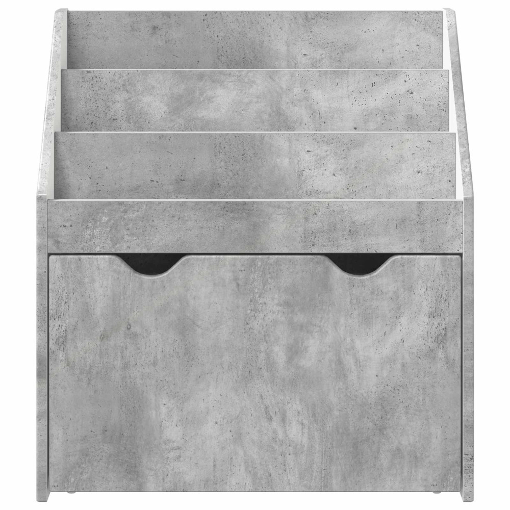 Produktbild för Barnbokhylla Betonggrå 60 x 29,5 x 69 cm Konstruerat trä