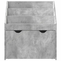 Produktbild för Barnbokhylla Betonggrå 60 x 29,5 x 69 cm Konstruerat trä