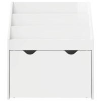 Produktbild för Barnbokhylla Högblanka vita 60 x 29,5 x 69 cm Konstruerat trä