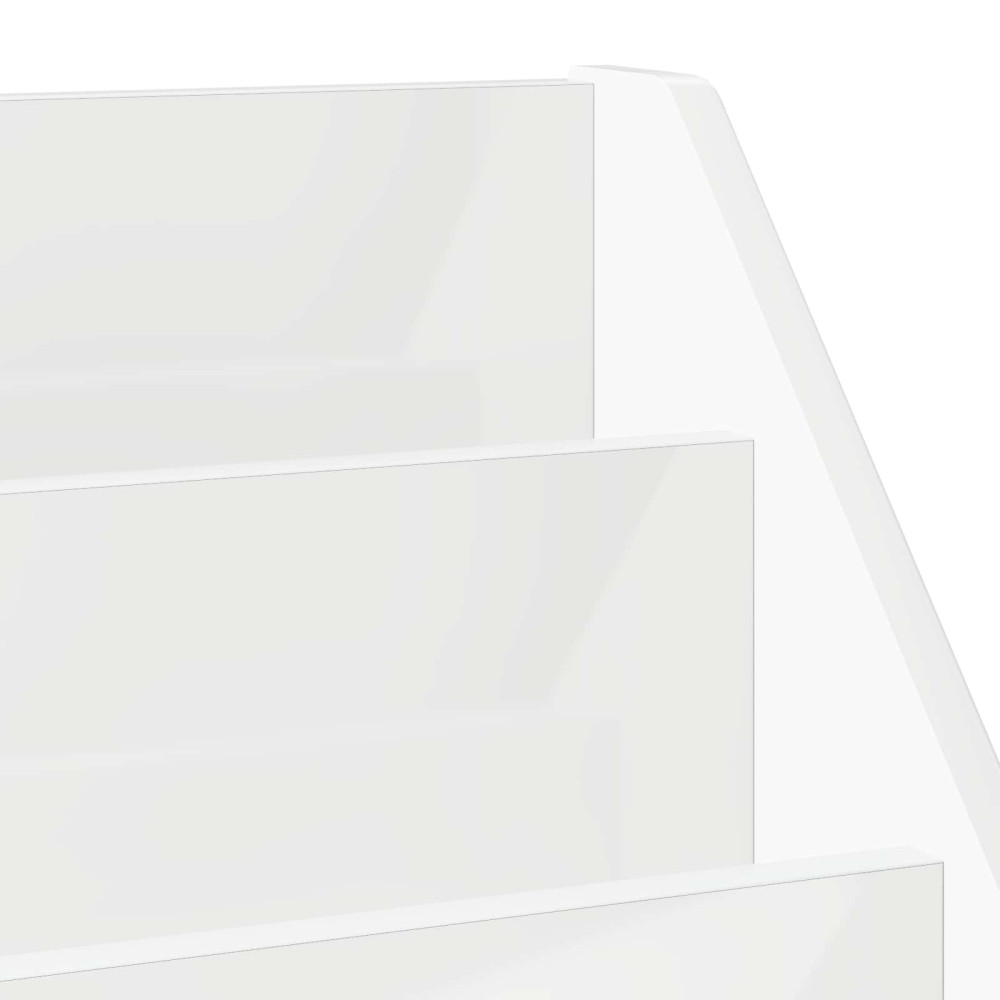 Produktbild för Barnbokhylla Högblanka vita 60 x 29,5 x 69 cm Konstruerat trä