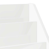 Produktbild för Barnbokhylla Högblanka vita 60 x 29,5 x 69 cm Konstruerat trä