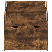Produktbild för Barnbokhylla med låda Rökt ek 60 x 29,5 x 69 cm Konstruerat trä