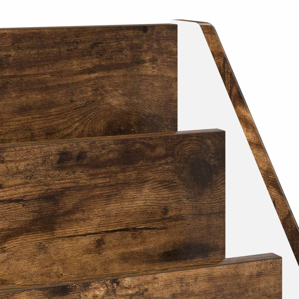 Produktbild för Barnbokhylla med låda Rökt ek 60 x 29,5 x 69 cm Konstruerat trä