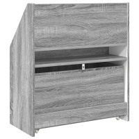 Produktbild för Barnbokhylla Grå Sonoma 60 x 29,5 x 69 cm Konstruerat trä