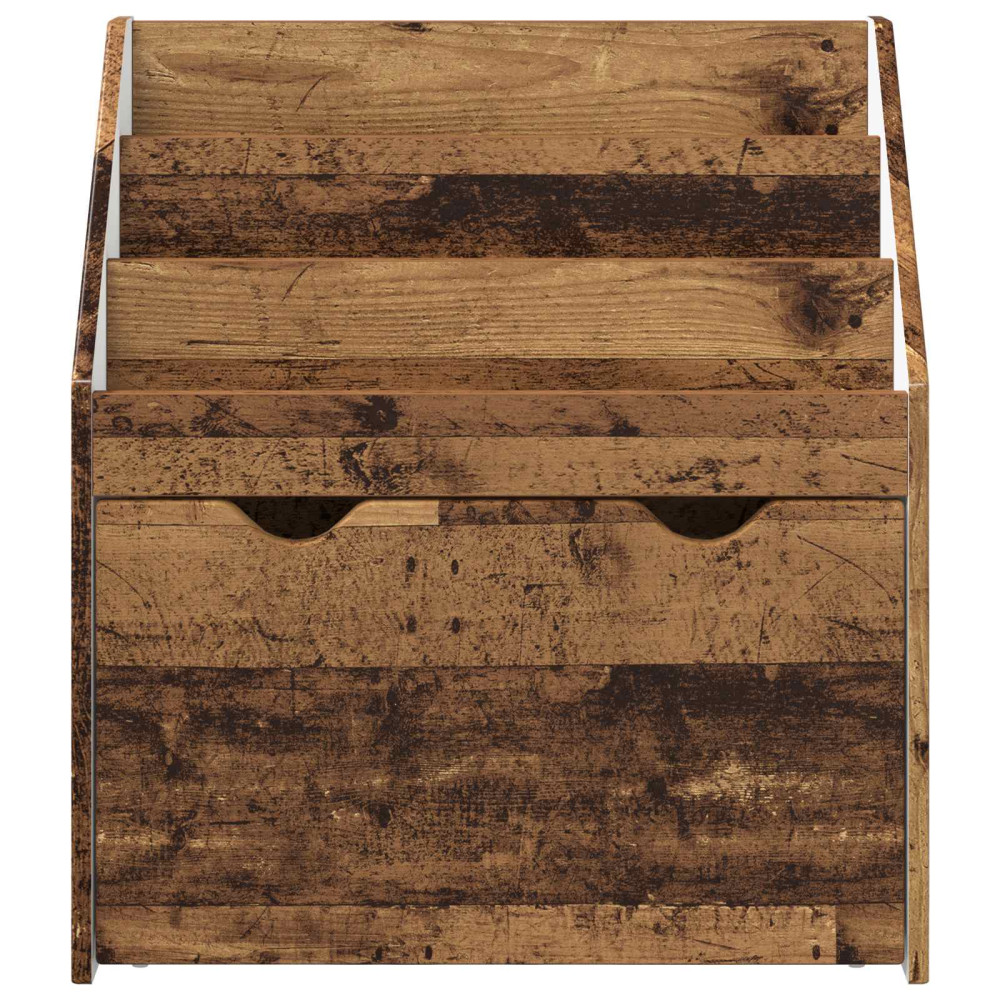 Produktbild för Barnbokhylla Gammalt trä 60 x 29,5 x 69 cm Konstruerat trä