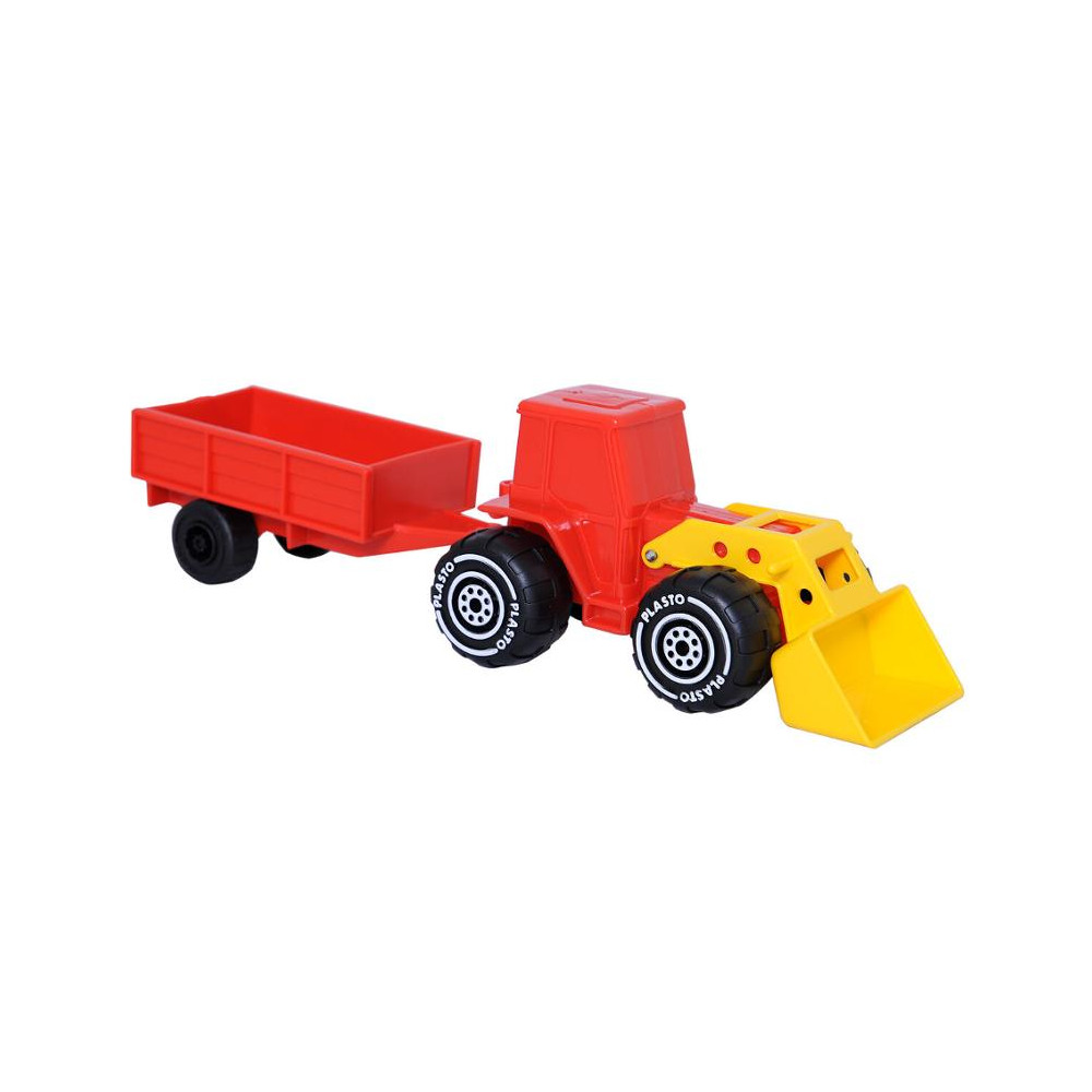 Produktbild för Traktor med släp PLASTO 33cm