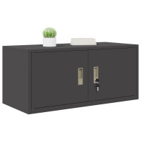 Produktbild för Förvaringsskåp Svart 90 x 40 x 40 cm Stål