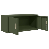 Produktbild för Förvaringsskåp Olivgrön 90 x 40 x 40 cm Stål