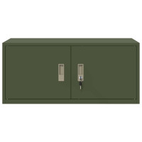 Produktbild för Förvaringsskåp Olivgrön 90 x 40 x 40 cm Stål