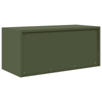 Produktbild för Förvaringsskåp Olivgrön 90 x 40 x 40 cm Stål