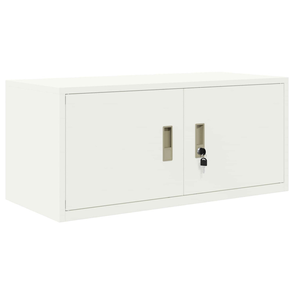 Produktbild för Förvaringsskåp Vit 90 x 40 x 40 cm Stål