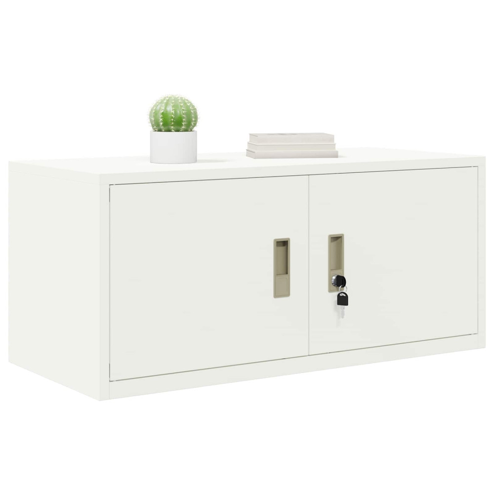 Produktbild för Förvaringsskåp Vit 90 x 40 x 40 cm Stål