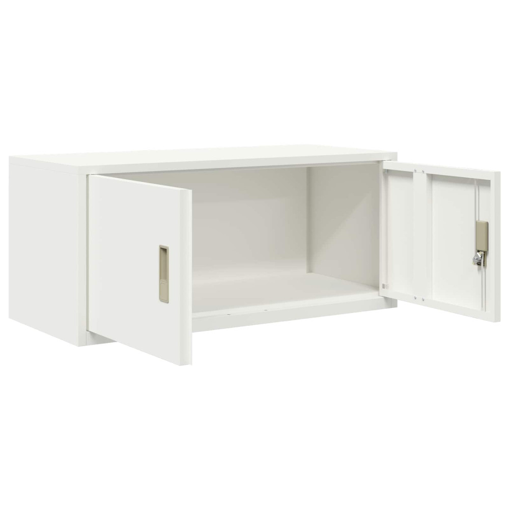 Produktbild för Förvaringsskåp Vit 90 x 40 x 40 cm Stål