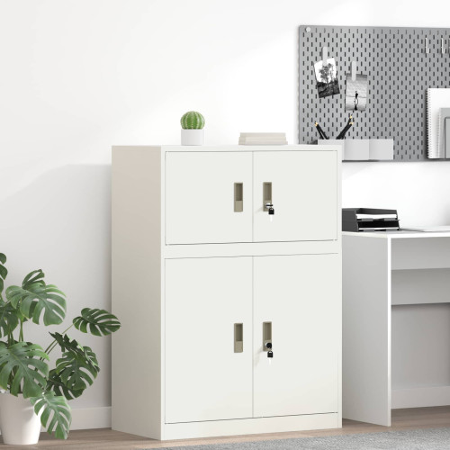 vidaXL Förvaringsskåp Vit 80 x 40 x 40 cm Stål