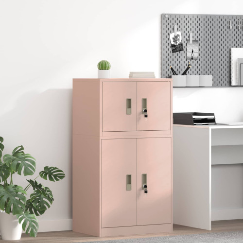 vidaXL Förvaringsskåp Rosa 60 x 40 x 40 cm Stål