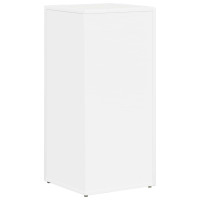 Produktbild för Sidobrett Vit 33 x 32 x 70,5 cm Konstruerat trä