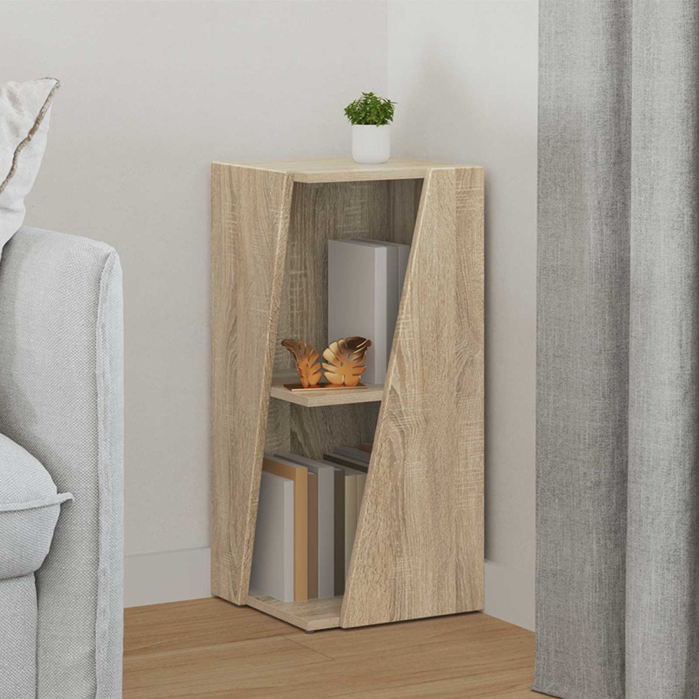 Produktbild för Sidobrett Sonoma-ek 33 x 32 x 70,5 cm Konstruerat trä