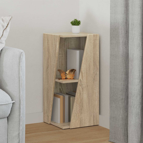 vidaXL Sidobrett Sonoma-ek 33 x 32 x 70,5 cm Konstruerat trä