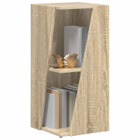 Produktbild för Sidobrett Sonoma-ek 33 x 32 x 70,5 cm Konstruerat trä