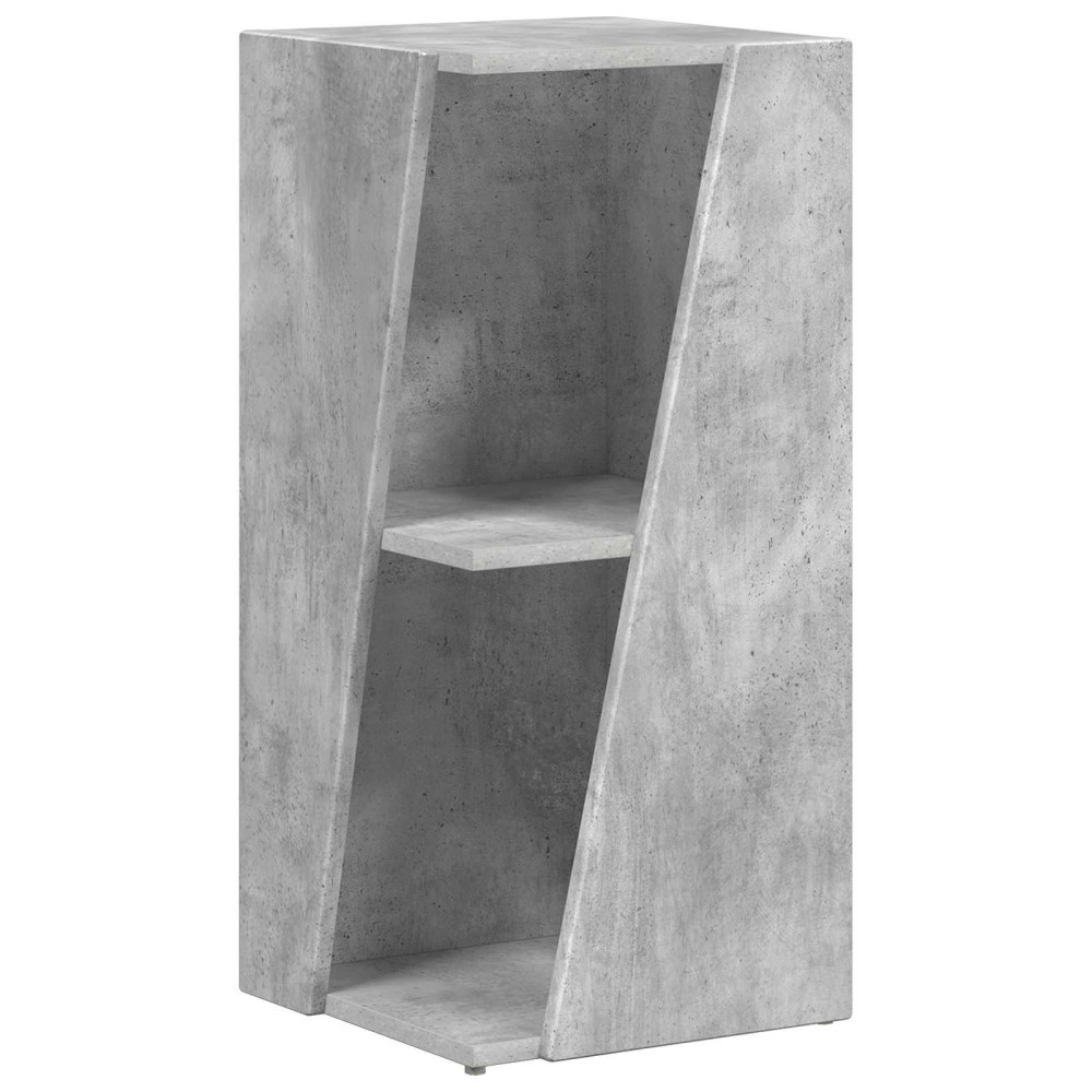 Produktbild för Sidobrett Betonggrå 33 x 32 x 70,5 cm Konstruerat trä