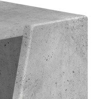 Produktbild för Sidobrett Betonggrå 33 x 32 x 70,5 cm Konstruerat trä