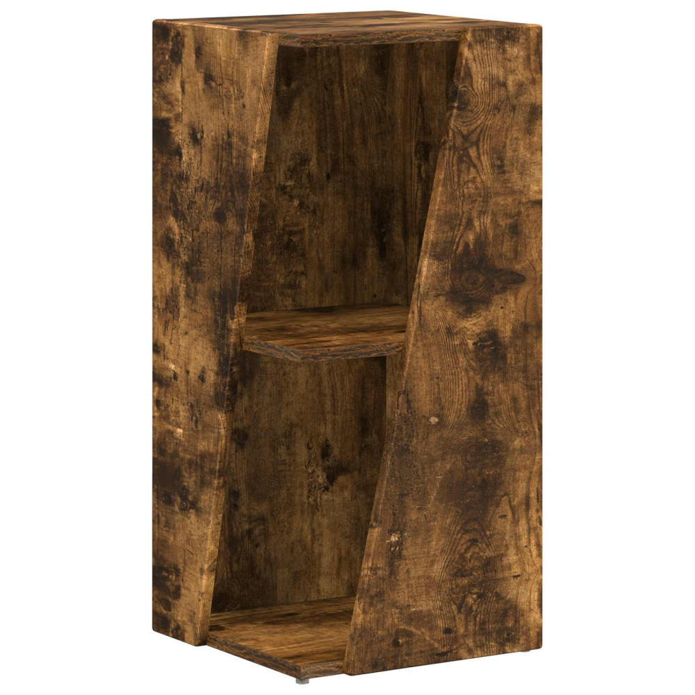 Produktbild för Sidobrett Rökt ek 33 x 32 x 70,5 cm Konstruerat trä