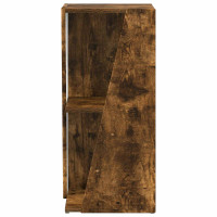 Produktbild för Sidobrett Rökt ek 33 x 32 x 70,5 cm Konstruerat trä