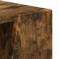 Produktbild för Sidobrett Rökt ek 33 x 32 x 70,5 cm Konstruerat trä