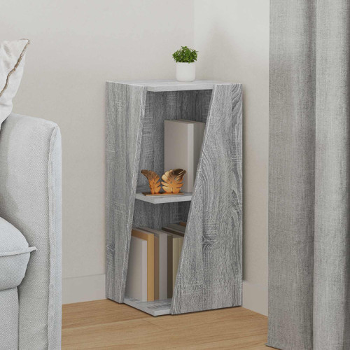 vidaXL Sidobrett Grå Sonoma 33 x 32 x 70,5 cm Konstruerat trä