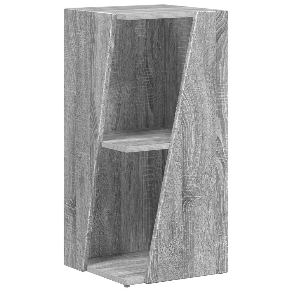 Produktbild för Sidobrett Grå Sonoma 33 x 32 x 70,5 cm Konstruerat trä