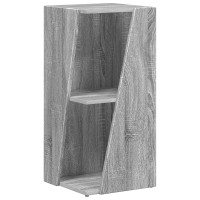 Produktbild för Sidobrett Grå Sonoma 33 x 32 x 70,5 cm Konstruerat trä