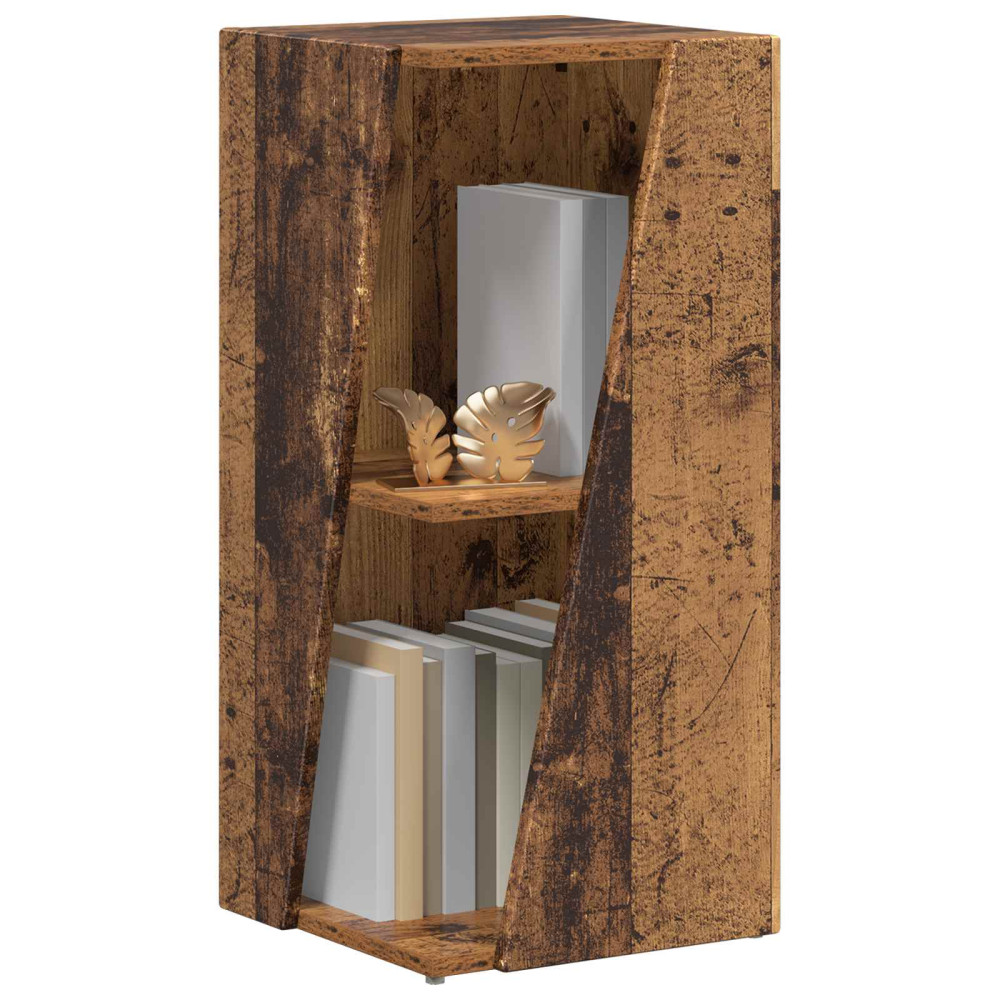 Produktbild för Sidobrett Gammalt trä 33 x 32 x 70,5 cm Konstruerat trä