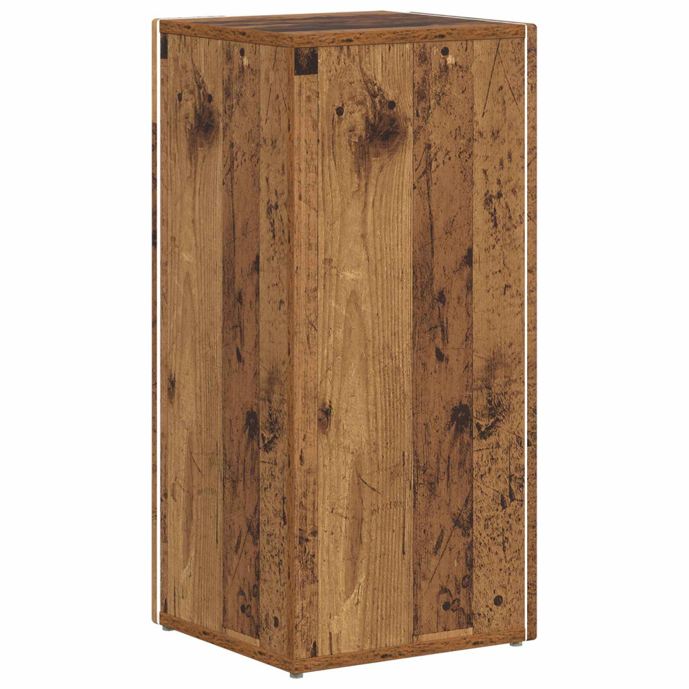 Produktbild för Sidobrett Gammalt trä 33 x 32 x 70,5 cm Konstruerat trä