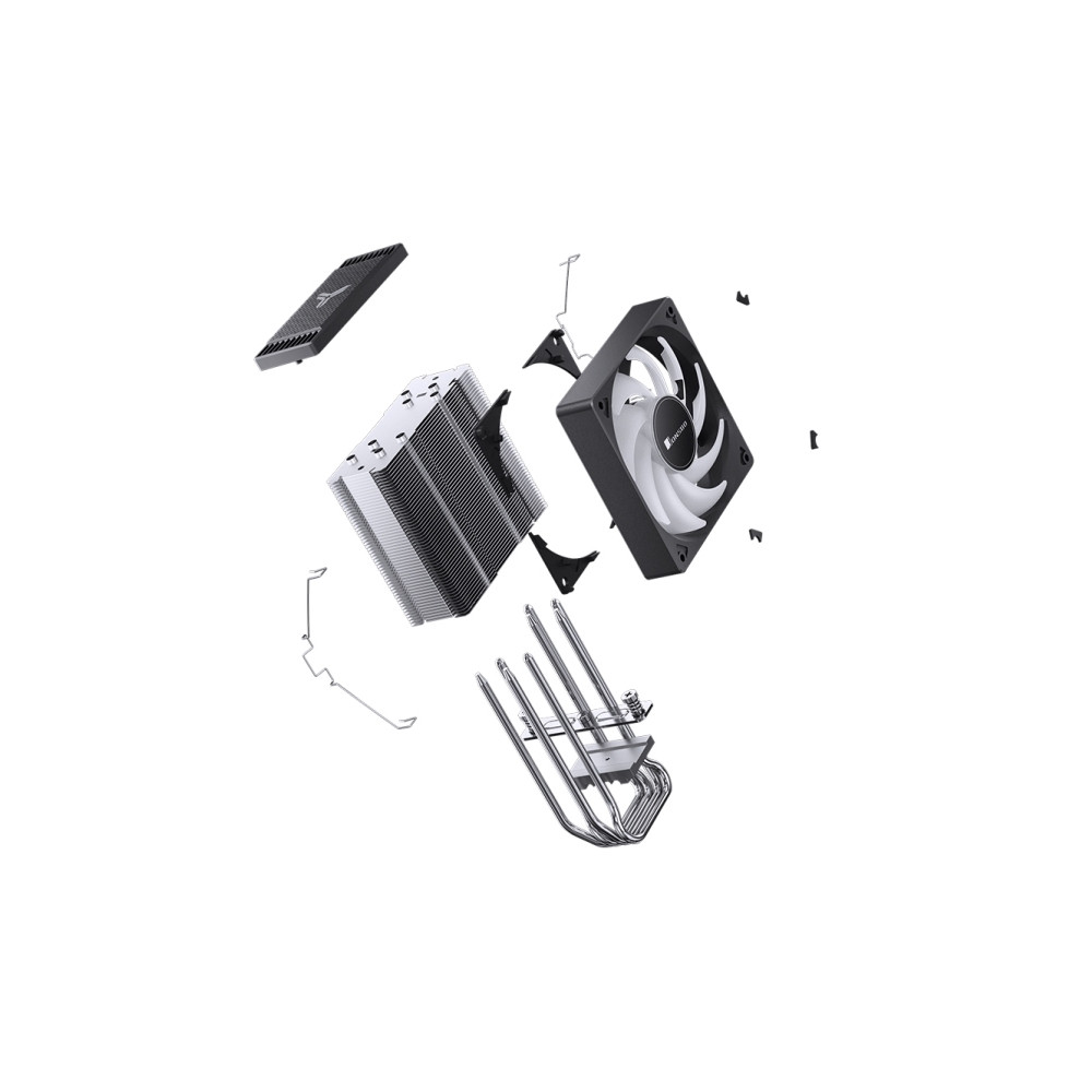 Produktbild för Jonsbo CR-1000 EVO ARGB Black, Fan, 12 cm, 600 RPM, 1500 RPM...
