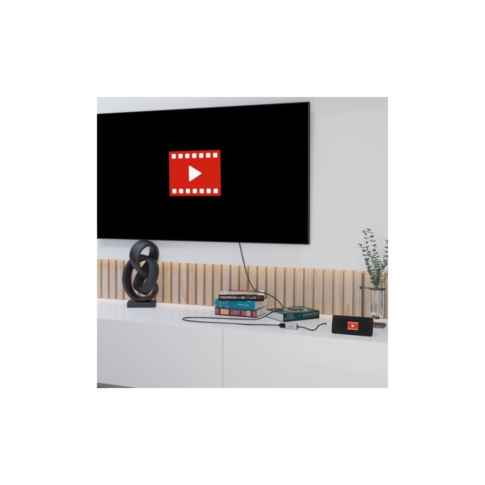 Produktbild för Marmitek 25008369, Svart, Silver, 0,15 m, 3840 x 2160 pixlar...