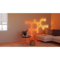 Produktbild för Nanoleaf Lines 60 Degrees Expansion Pack - trådlös belysningsuppsättning - LED x 3 - 2 W - RGBW-lampa - 1200-6500 K - slinga